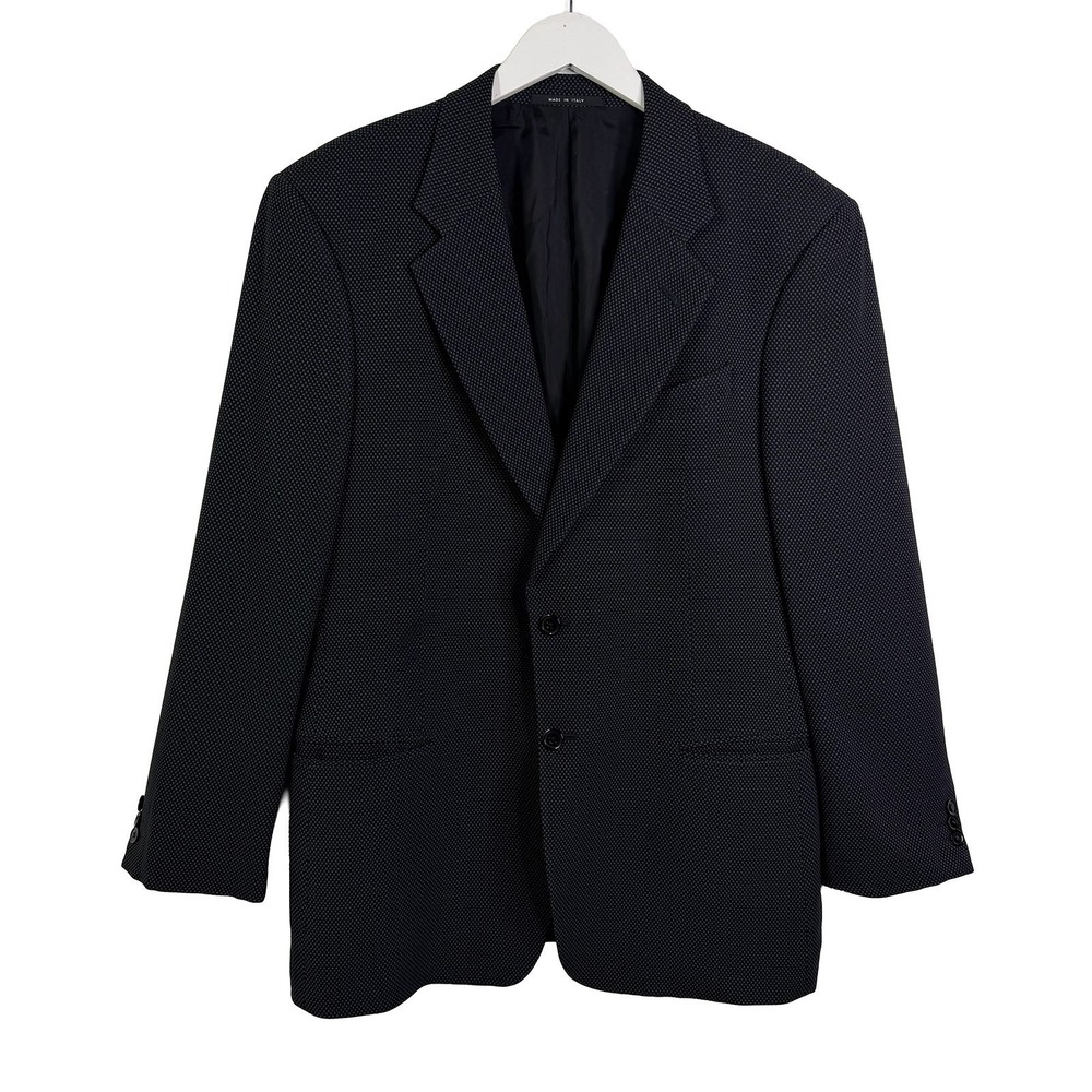 Armani Collezioni Mens Charcoal Birdseye Blazer Two Button Made in Italy 36R 40R
